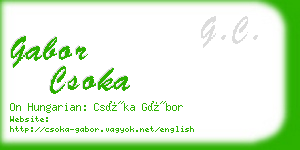 gabor csoka business card